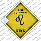 Leo Zodiac Symbol Xing Novelty Diamond Sticker Decal