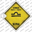 Libra Zodiac Symbol Xing Novelty Diamond Sticker Decal