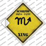 Scorpio Zodiac Symbol Xing Novelty Diamond Sticker Decal