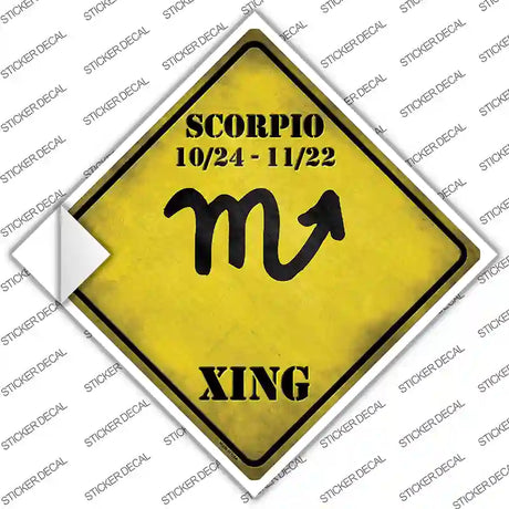 Scorpio Zodiac Symbol Xing Novelty Diamond Sticker Decal
