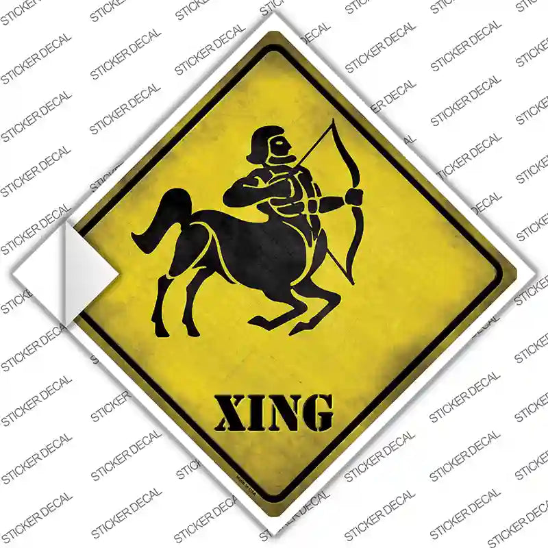 Sagittarius Zodiac Animal Xing Novelty Diamond Sticker Decal