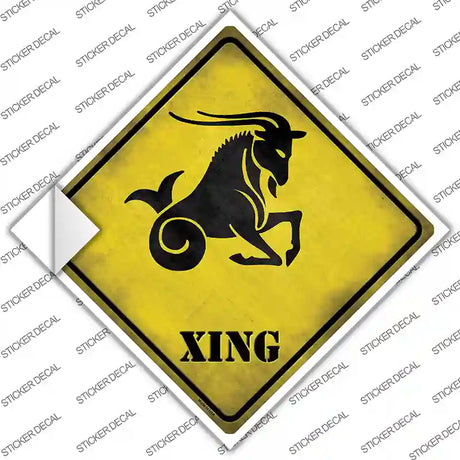 Capricorn Zodiac Animal Xing Novelty Diamond Sticker Decal