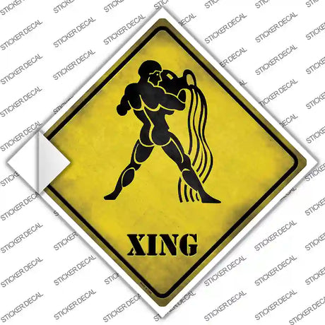 Aquarius Zodiac Animal Xing Novelty Diamond Sticker Decal