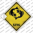 Pisces Zodiac Animal Xing Novelty Diamond Sticker Decal