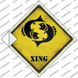Pisces Zodiac Animal Xing Novelty Diamond Sticker Decal