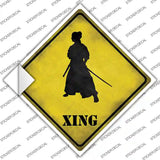 Samurai Standing Alone Xing Novelty Diamond Sticker Decal