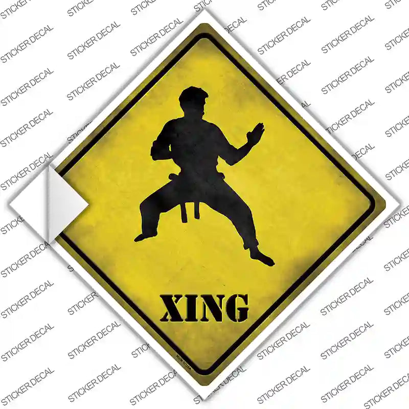 Kung Fu Martial Artist Xing Novelty Diamond Sticker Decal