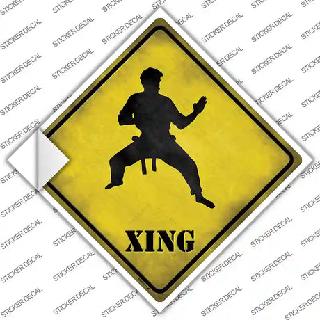Kung Fu Martial Artist Xing Novelty Diamond Sticker Decal