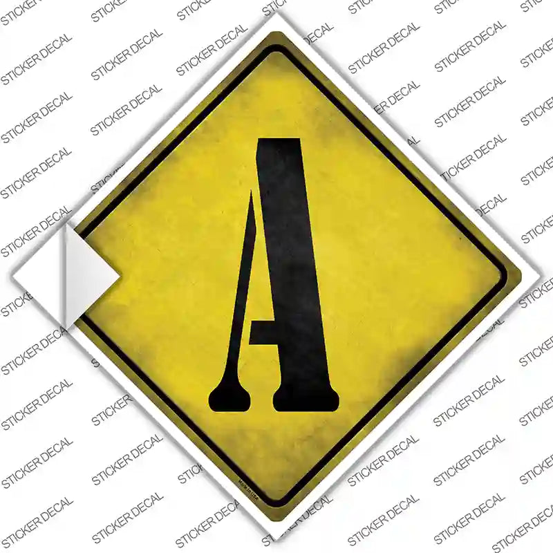 Letter A Xing Novelty Diamond Sticker Decal