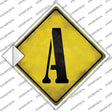 Letter A Xing Novelty Diamond Sticker Decal