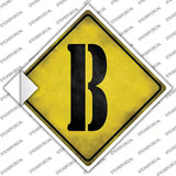 Letter B Xing Novelty Diamond Sticker Decal