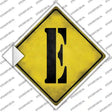 Letter E Xing Novelty Diamond Sticker Decal