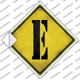 Letter E Xing Novelty Diamond Sticker Decal