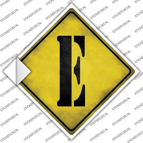 Letter E Xing Novelty Diamond Sticker Decal