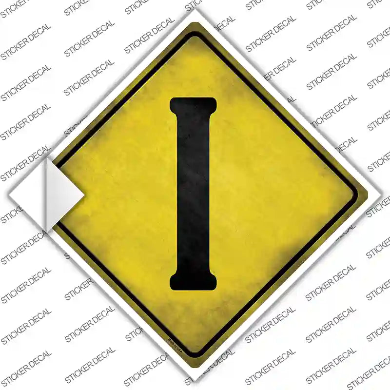 Letter I Xing Novelty Diamond Sticker Decal