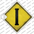 Letter I Xing Novelty Diamond Sticker Decal