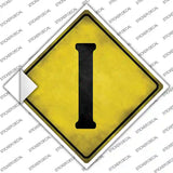 Letter I Xing Novelty Diamond Sticker Decal