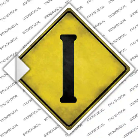 Letter I Xing Novelty Diamond Sticker Decal