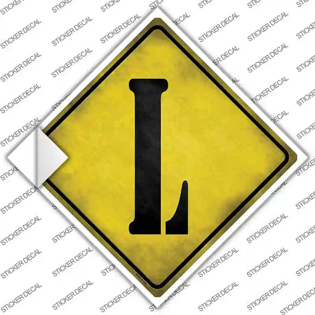 Letter L Xing Novelty Diamond Sticker Decal