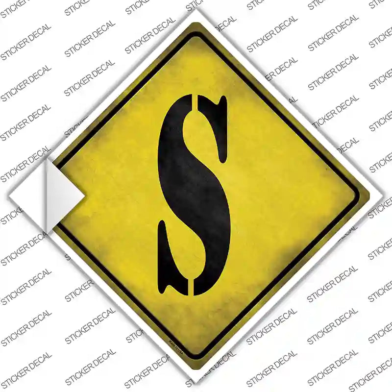 Letter S Xing Novelty Diamond Sticker Decal