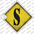 Letter S Xing Novelty Diamond Sticker Decal