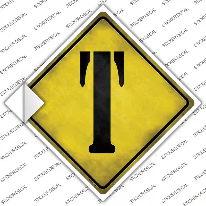 Letter T Xing Novelty Diamond Sticker Decal