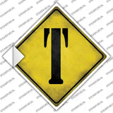 Letter T Xing Novelty Diamond Sticker Decal