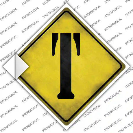 Letter T Xing Novelty Diamond Sticker Decal