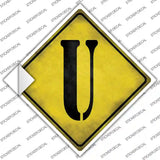 Letter U Xing Novelty Diamond Sticker Decal
