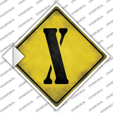Letter X Xing Novelty Diamond Sticker Decal