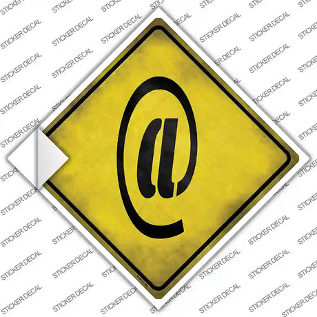 At Symbol Xing Novelty Diamond Sticker Decal