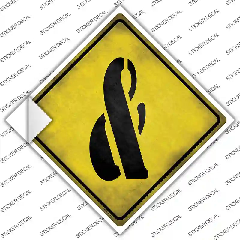 Ampersand Symbol Xing Novelty Diamond Sticker Decal