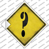Question Mark Xing Novelty Diamond Sticker Decal