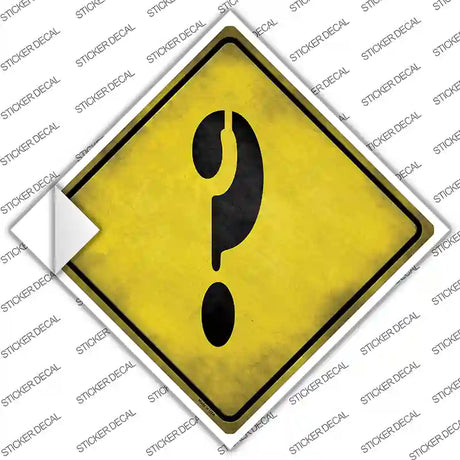 Question Mark Xing Novelty Diamond Sticker Decal