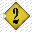 Number 2 Xing Novelty Diamond Sticker Decal
