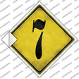 Number 7 Xing Novelty Diamond Sticker Decal