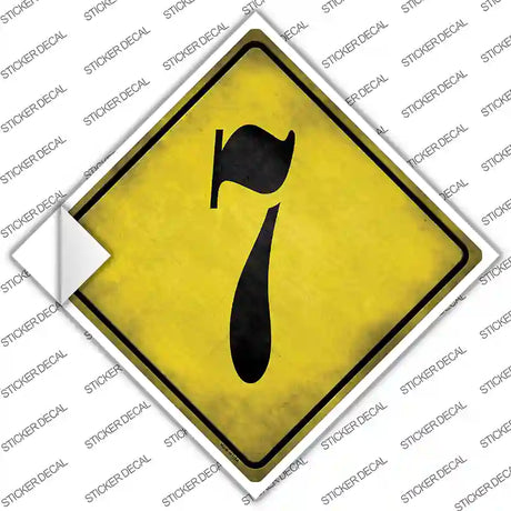Number 7 Xing Novelty Diamond Sticker Decal