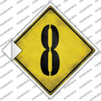 Number 8 Xing Novelty Diamond Sticker Decal