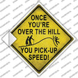 Over The Hill Xing Novelty Diamond Sticker Decal