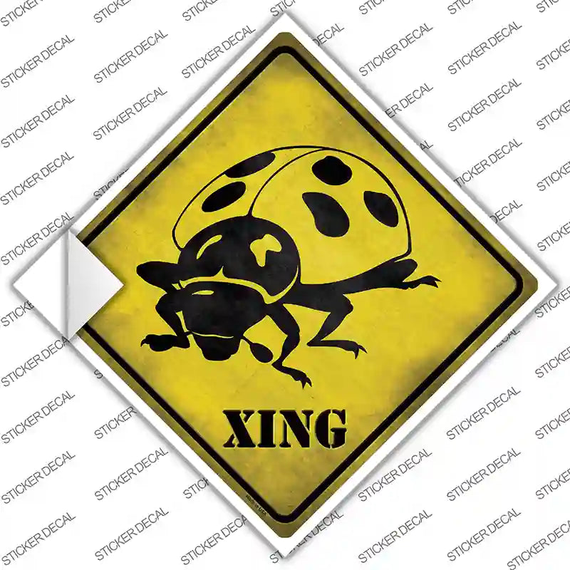 Ladybug Xing Novelty Diamond Sticker Decal