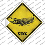 Alligator Xing Novelty Diamond Sticker Decal