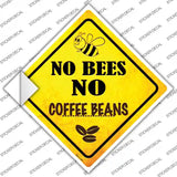 No Bees No Coffee Beans Novelty Diamond Sticker Decal
