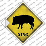 Javelina Xing Novelty Diamond Sticker Decal