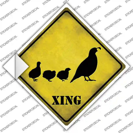 Quail Xing Novelty Diamond Sticker Decal