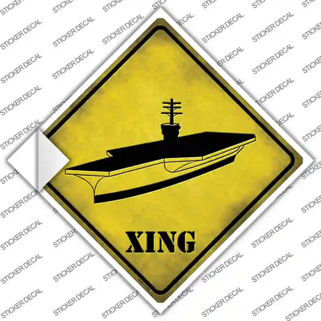 Aircraft Carrier Novelty Diamond Sticker Decal