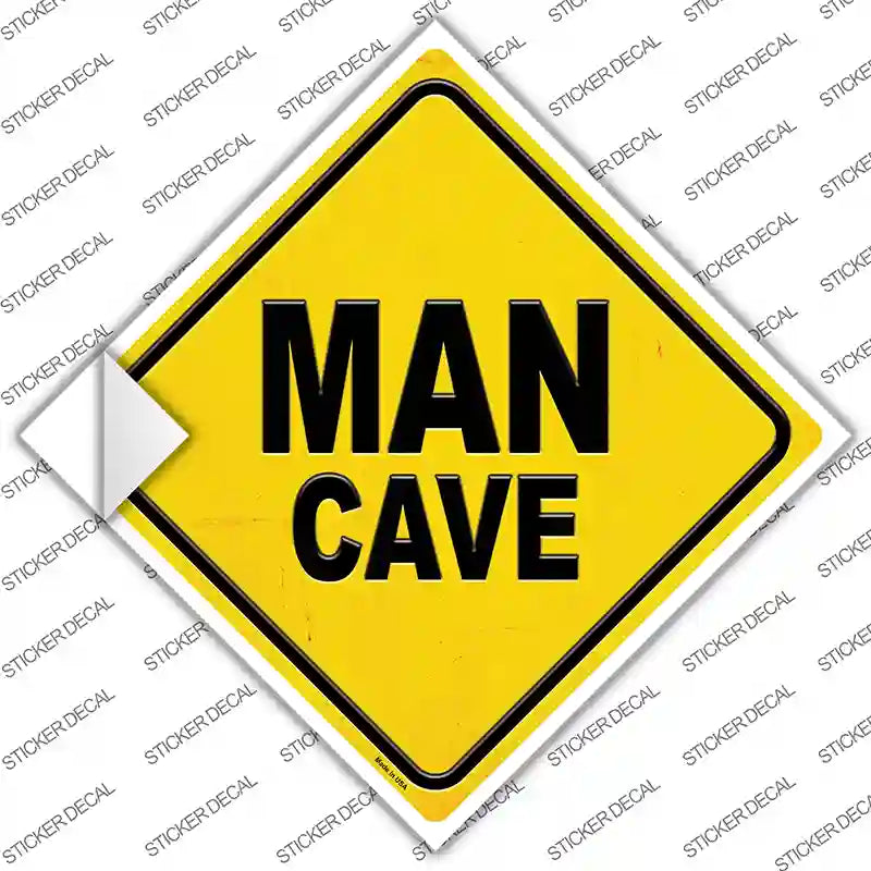 Man Cave Novelty Diamond Sticker Decal