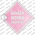 Danger Women Shopping Novelty Diamond Sticker Decal