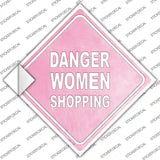 Danger Women Shopping Novelty Diamond Sticker Decal