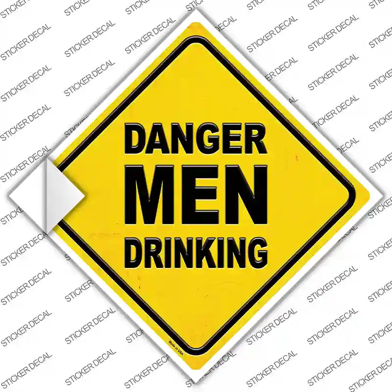 Danger Men Drinking Novelty Diamond Sticker Decal
