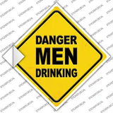 Danger Men Drinking Novelty Diamond Sticker Decal